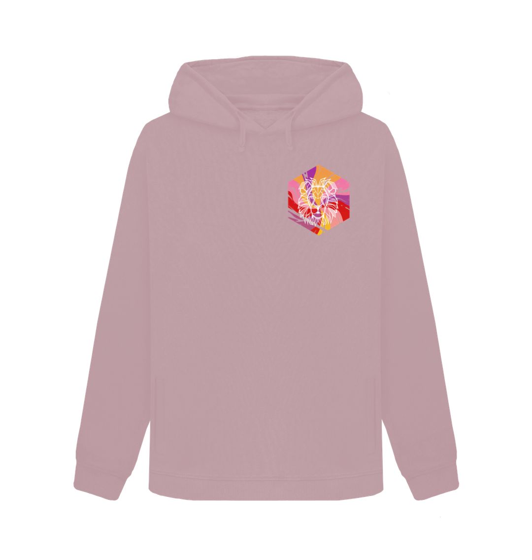 Mauve Soft Style \/\/ Lion Design (Colorful Symbol) \/\/ Men's Hoodie