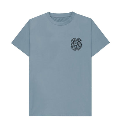 Stone Blue Soft Style \/\/ Lion Design \/\/ Men's T-Shirt