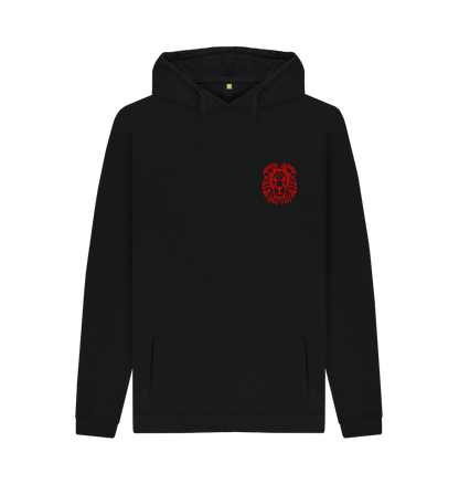 Black Printed Hoody Front