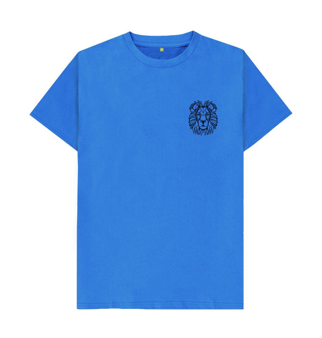 Bright Blue Soft Style \/\/ Lion Design \/\/ Men's T-Shirt