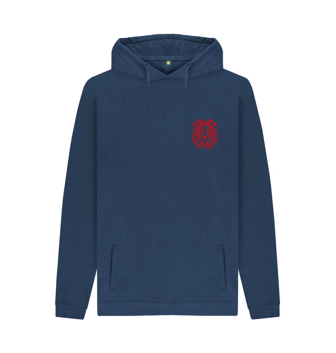 Navy Printed Hoody Front