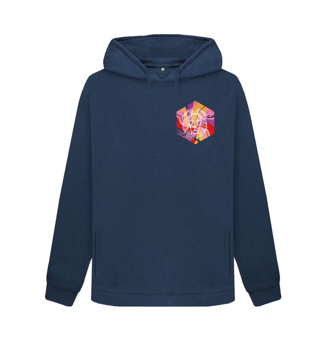 Navy Blue Soft Style \/\/ Lion Design (Colorful Symbol) \/\/ Men's Hoodie