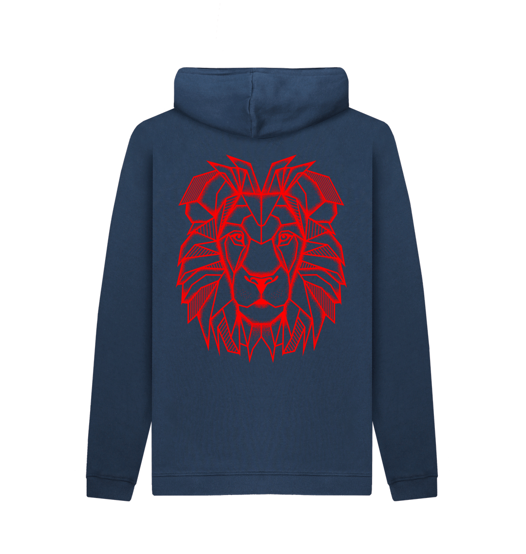 Navy Printed Hoody Back