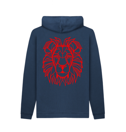 Navy Printed Hoody Back