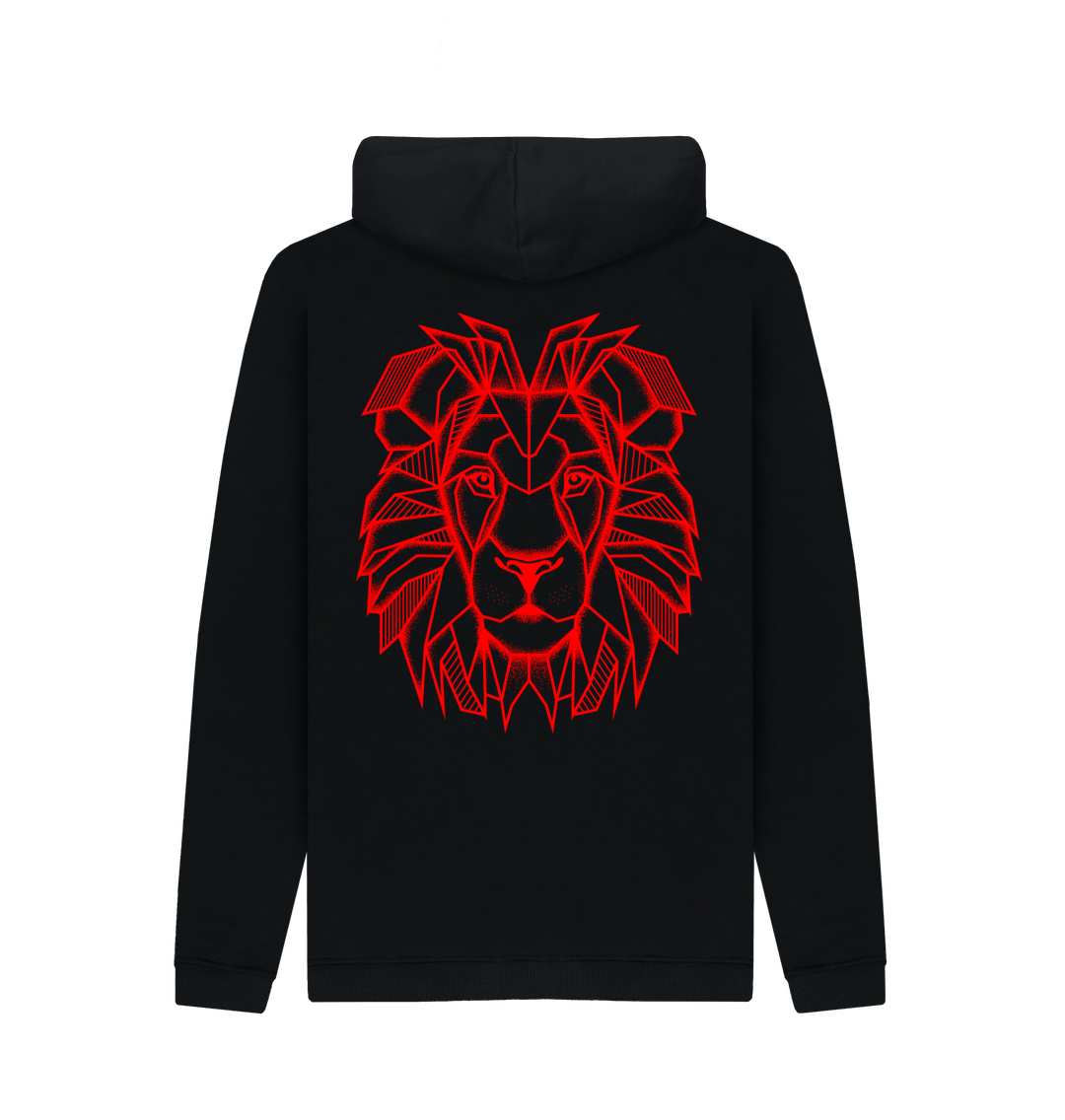 Black Printed Hoody Back