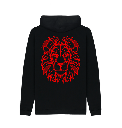 Black Printed Hoody Back